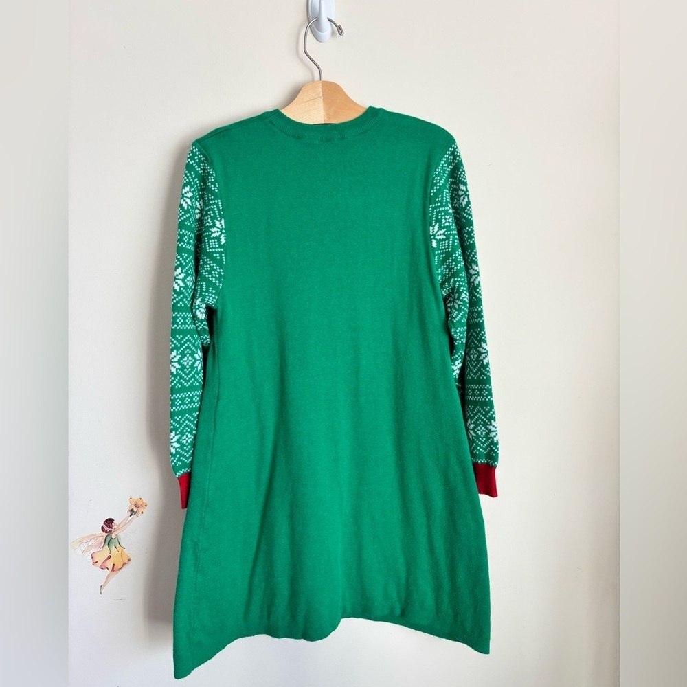 Christmas Dress Green Knit Tunic with Cat Design Long Sleeve Size XXL - Picture 2 of 6